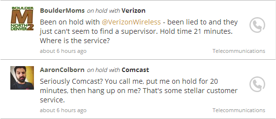 onholdwith Verizon and Comcast